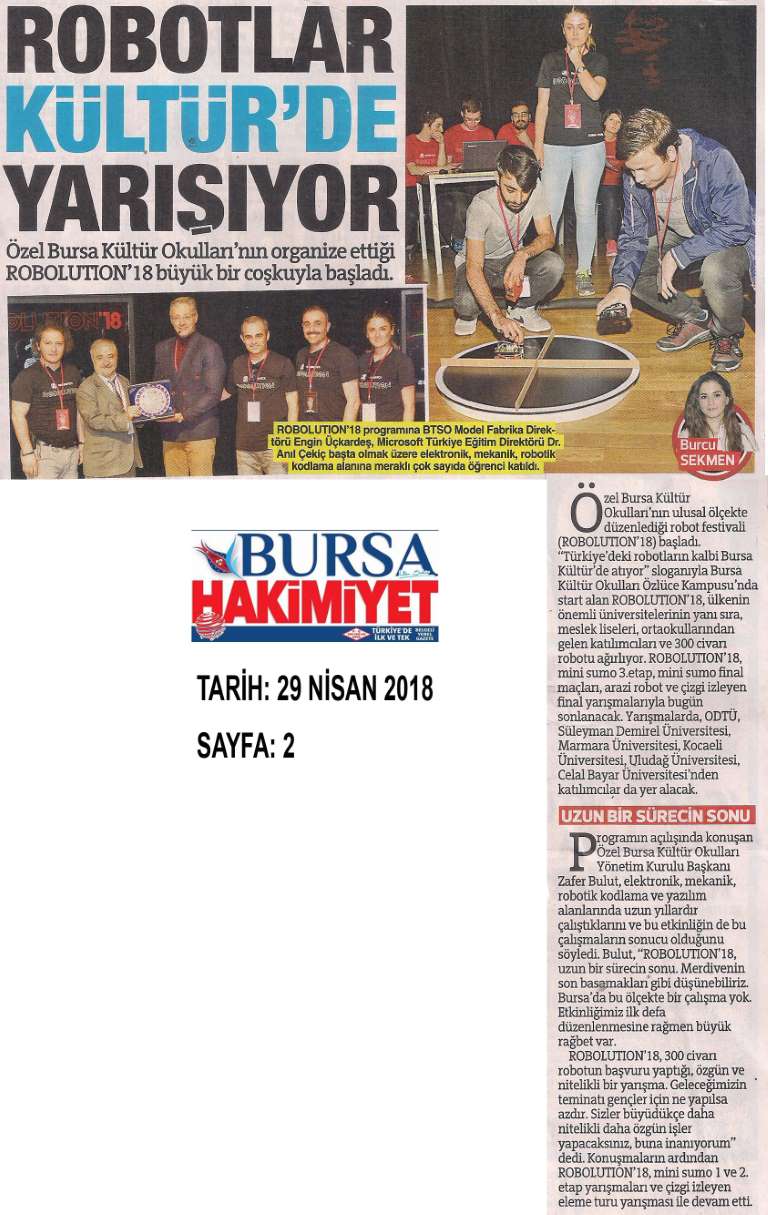 Türkiye'nin Robotları "ROBOLOTİON'18" de Bursa'da yarıştı...