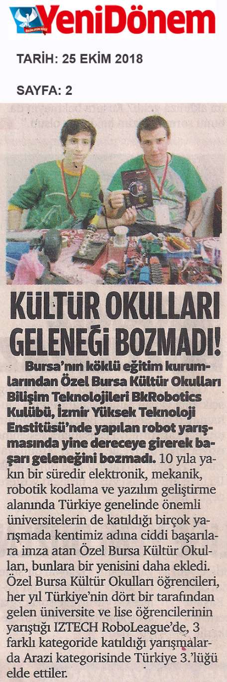 Derecelerin Kulübü "BKROBOTIC" TÜRKİYE 3.SÜ...