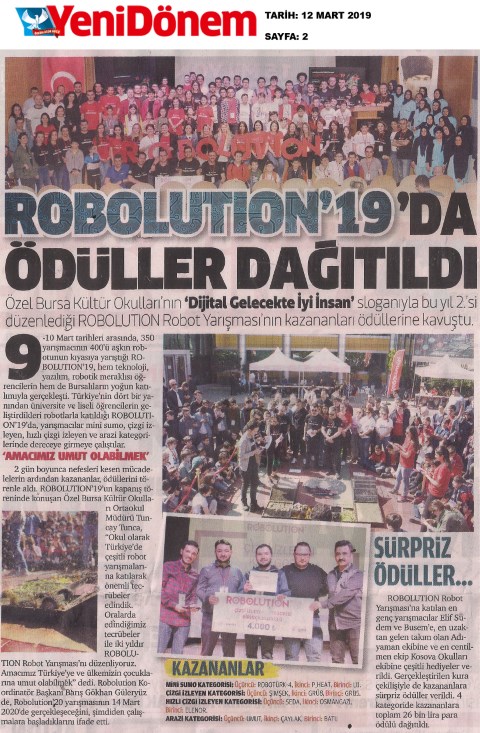 Türkiye'nin En İyi Robotları "ROBOLUTION'19" da Buluştu...
