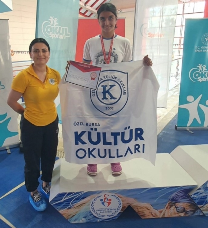 "Türkiye Yıldızlar Yüzme Birinciliği Yarışması"nda 2. lik Ödülü...