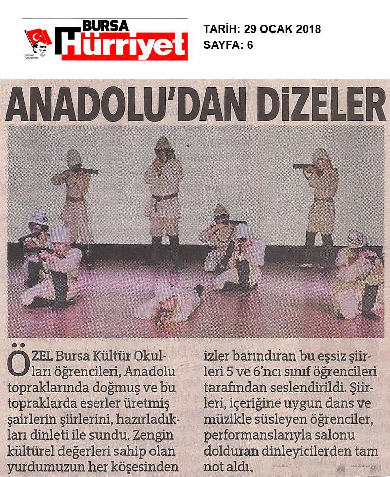 Kültür Sahnesinde Anadolu’dan Dizeler...