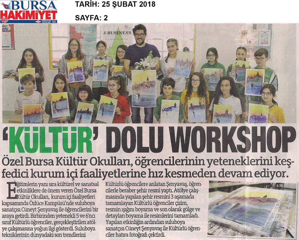 Kültürlü Öğrencilerin Keyifli Suluboya Workshop'u...