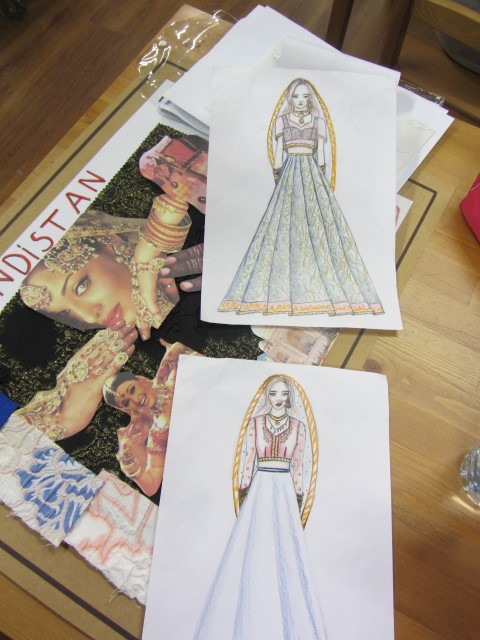 5. Sınıf Moda Tasarım Kulübü ‘Ulusal Kıyafet Tasarımı Çizimleri’