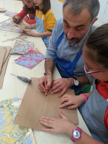 Ebru Kulübü öğrencilerimiz ‘Cilt Sanatı’ ile tanıştı